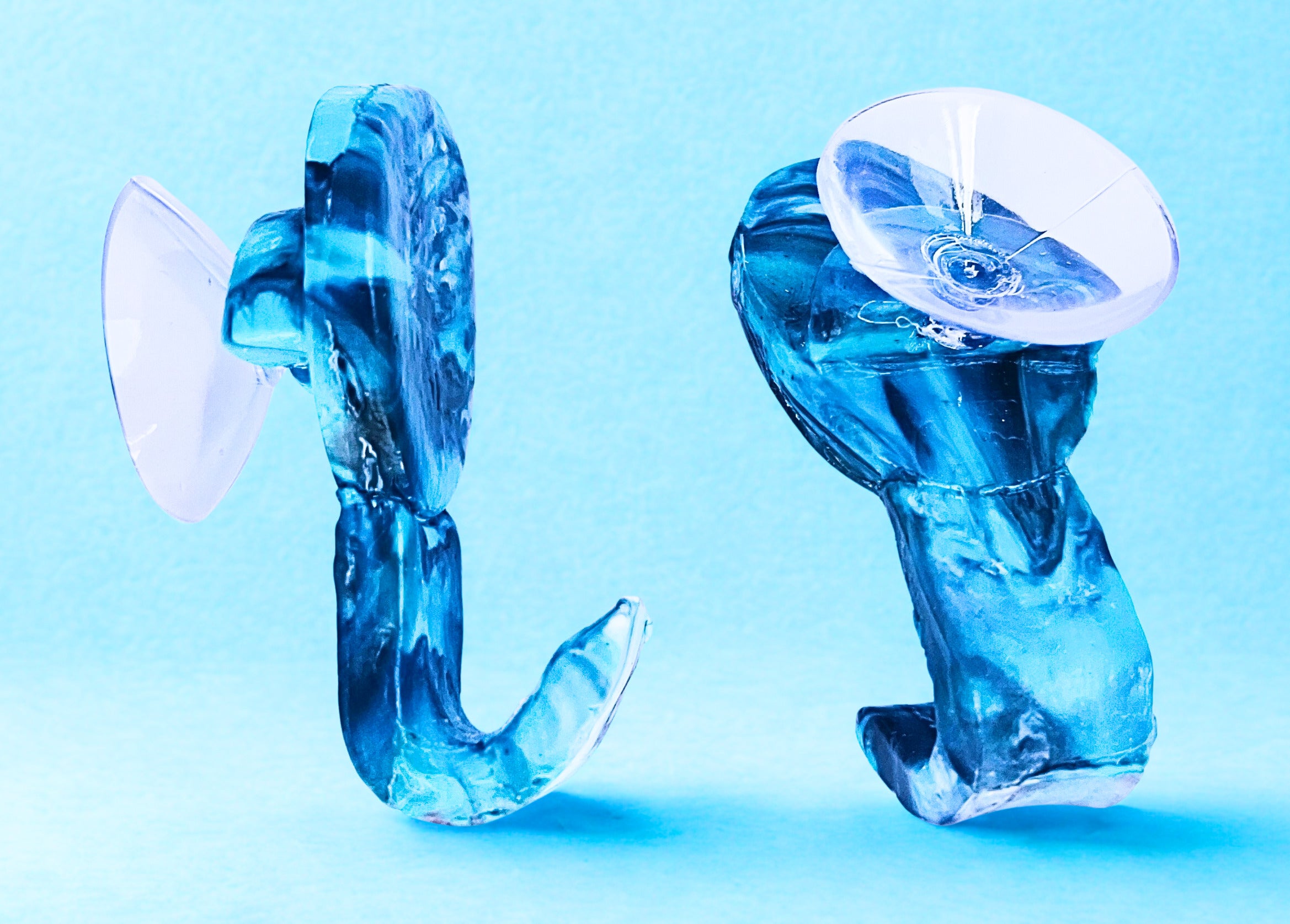 Recycled Plastic Bathroom Hooks Teal/Black/White Marbled