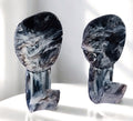 Recycled Plastic Bathroom Hooks Black Marbled